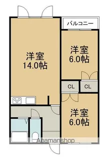 ガーベラマンション音更【3階】の間取り