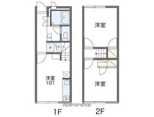 レオパレス室積Ⅱ【107号室】の間取り