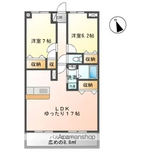 サンタプレイス高砂Ⅰ【2階】の間取り
