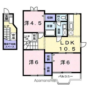 パティオ喜多山A【2階】の間取り