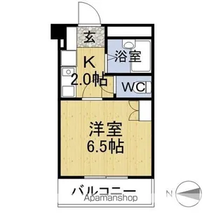 ハッピーマンション【201号室】の間取り