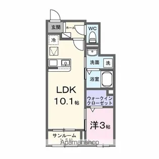 メゾンドラフォーレリーヴル Ⅲ【1階】の間取り