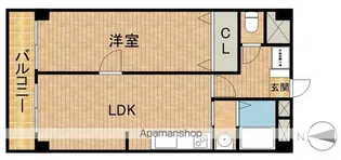 チサンマンション和地山【6階】の間取り