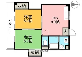 ルミエール高そね【2階】の間取り