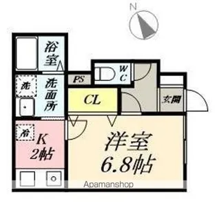 シャノワール岩沼【102号室】の間取り
