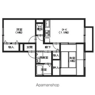 リーブルP&M【201号室】の間取り