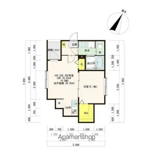 エルピス庄内通【302号室】の間取り