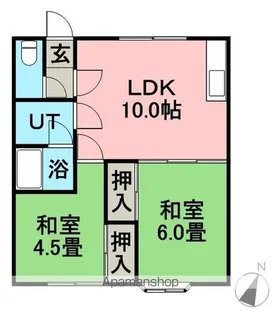 12号線マンション【203号室】の間取り