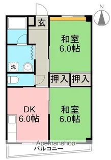 第3山崎マンション【2階】の間取り