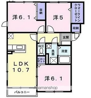 ジェルメ海岸町【4階】の間取り