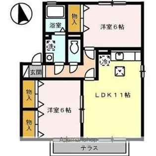 サン・スクエア A・B棟【1階】の間取り