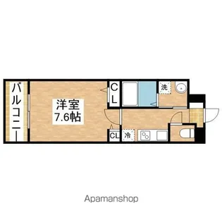 コーポハピネス白砂【3階】の間取り