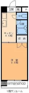 1DKの間取り画像