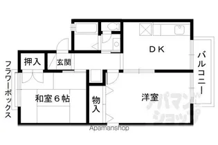 セジュール河部【A202号室】の間取り