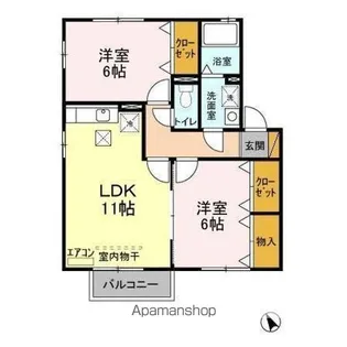シャルムアイ A B【1階】の間取り