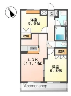 プラシード【2階】の間取り