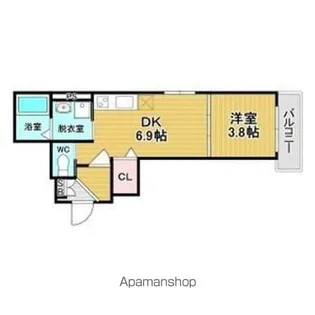 F ASECIA PUR 湊【104号室】の間取り