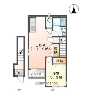 ファインシア2【2階】の間取り