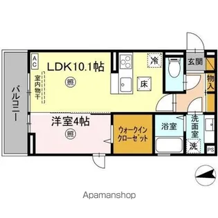 プア メリア【1階】の間取り