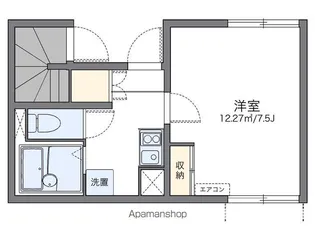 レオネクストケーズキューブ川名【102号室】の間取り