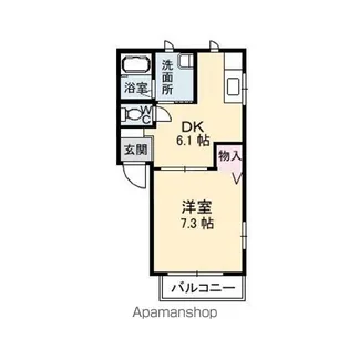 フレグランスピュア【201号室】の間取り