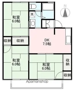 サン・サン・3【2階】の間取り