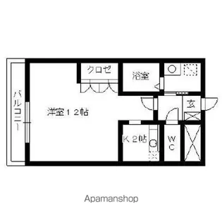 福岡県久留米市北野町今山【アパート】の間取り
