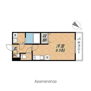 パリオ・きぶかわ【102号室】の間取り