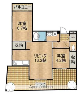 ALTE MEISTER RINO【1階】の間取り