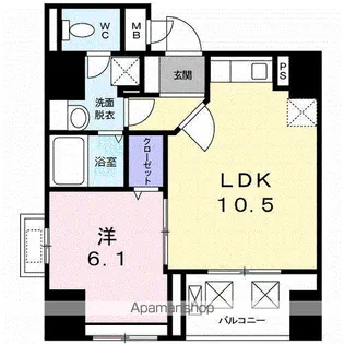 グランドルチェ 白山【10階】の間取り