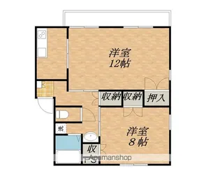 フローラルパレス双和【2D号室】の間取り