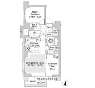 パークフラッツ渋谷神山町【5階】の間取り