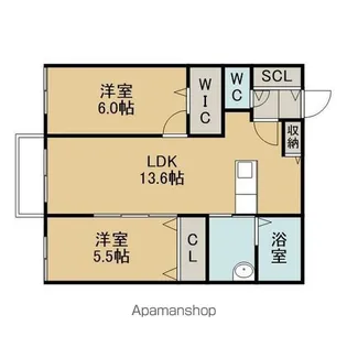 メゾン・ド・ソレイユA【305号室】の間取り