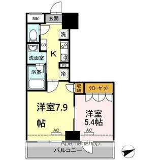 THE RESIDENCE OF TOKYO C18【9階】の間取り