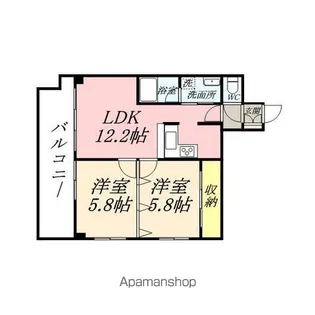 岡山県岡山市北区表町2丁目【マンション】の間取り