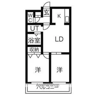 アバジュール扶桑【1階】の間取り