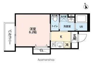 リュクスシティー黄金(リュクスシティーコガネ)【3階】の間取り