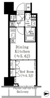 ルフォンプログレ文京湯島【4階】の間取り