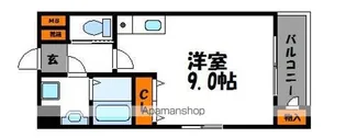 ハーベスト薬院【5階】の間取り