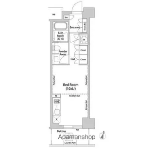 東京都新宿区新小川町【マンション】の間取り