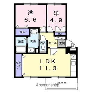 ライブタウン多加木【1階】の間取り