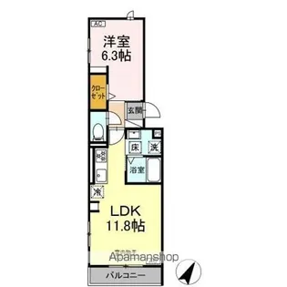 プレジール【1階】の間取り
