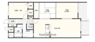 日光ハイツ香里第五【10階】の間取り