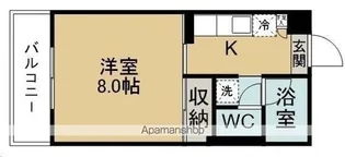 レジデンスササキ【303号室】の間取り