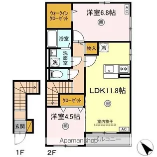 サンクレージュ【2階】の間取り