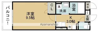 大学南ヒルズ【203号室】の間取り