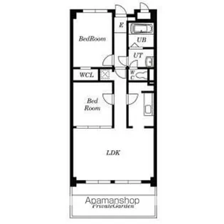 里水マンションB【1階】の間取り