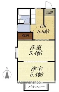 コーポ蘭I【1階】の間取り
