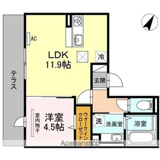 D-room博多駅南 弐番館【1階】の間取り