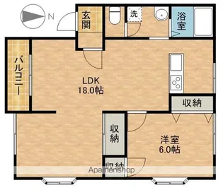 シセイハイム【1階】の間取り